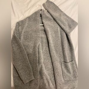 Oversized Grey Sweater Cardigan